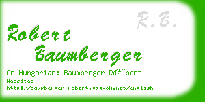 robert baumberger business card